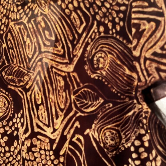 VTG Lane Bryant Womens Plus 26/28 Brown Floral Print Baby Doll Y2K Made in USA - Picture 14 of 15